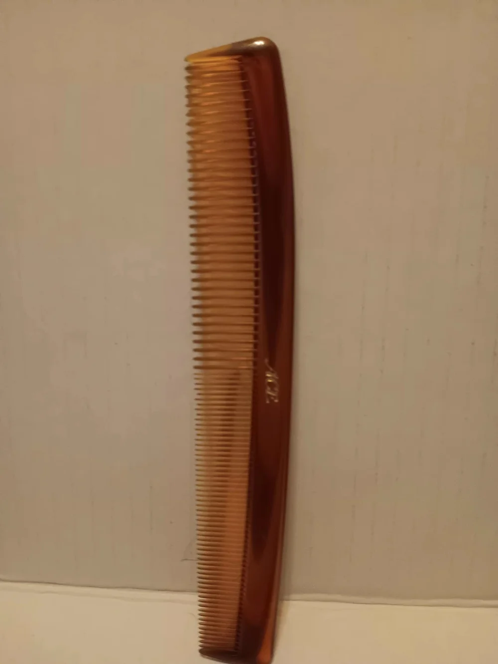 Vintage ACE Hair Plastic Comb Brown Used Clean Standard